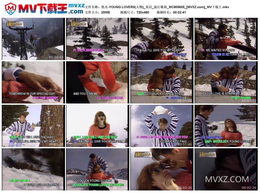 佚名-YOUNG LOVERS(人物)_英语_流行歌曲_MC805655